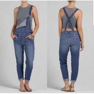 NWT Abercrombie & Fitch Denim Overalls Large‎